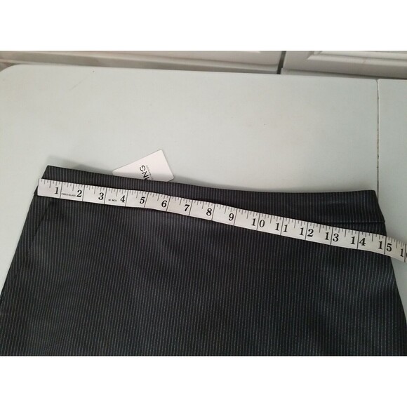 MNG Mango Skirt Size 8 Black White Pinstripe Pencil Straight Career New - Picture 7 of 11
